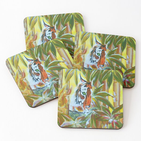 Item preview, WILD TIGER CREATION Acrylic Painting Print, Jungle Themed Print, Animal Print, Eye of a Tiger designed and sold by Artist Susan  Harris.