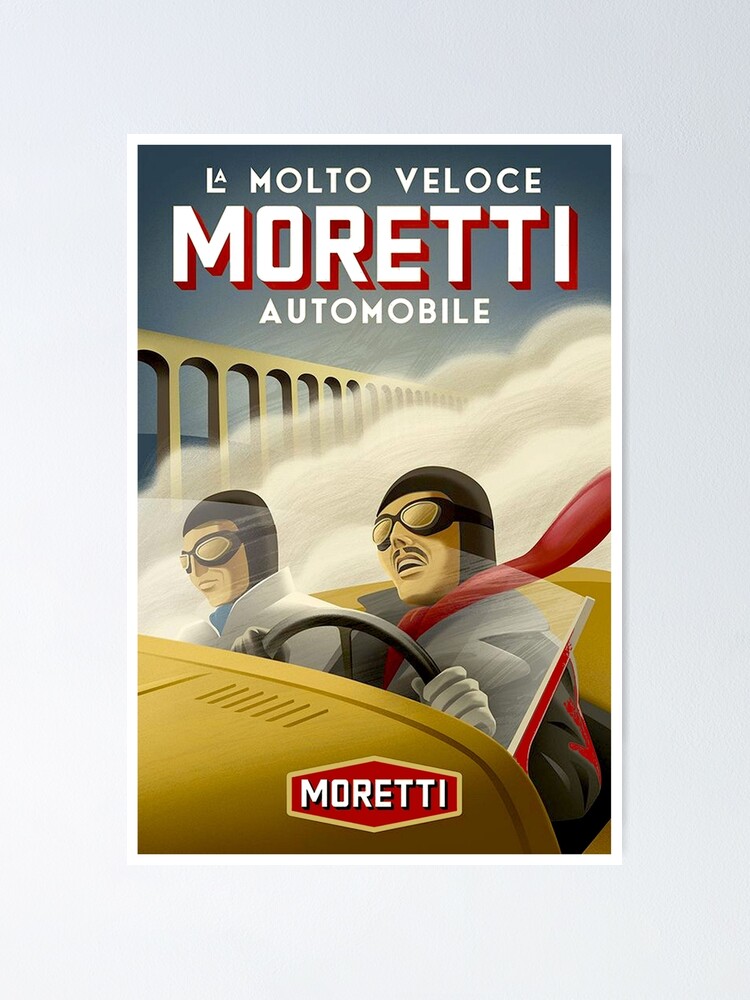 Moretti Vintage-RACE  POSTER CANVAS PRINT