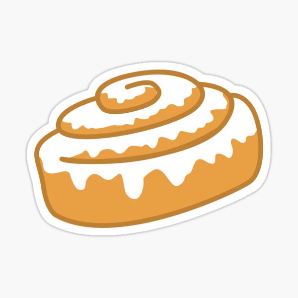 Cinnamon Roll Stickers-Cinnamon Bun Stickers-Dessert Stickers-Food  Stickers-Breakfast Stickers-Doodle Stickers- Planner Stickers-(DL-063)