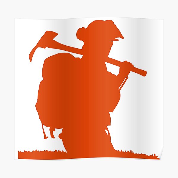 "WILDLAND FIREFIGHTER -8" Poster by LunaLeaDesignCo | Redbubble