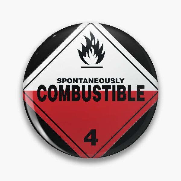 Item preview, Señal de advertencia de combustión espontánea designed and sold by Rupert Russell.
