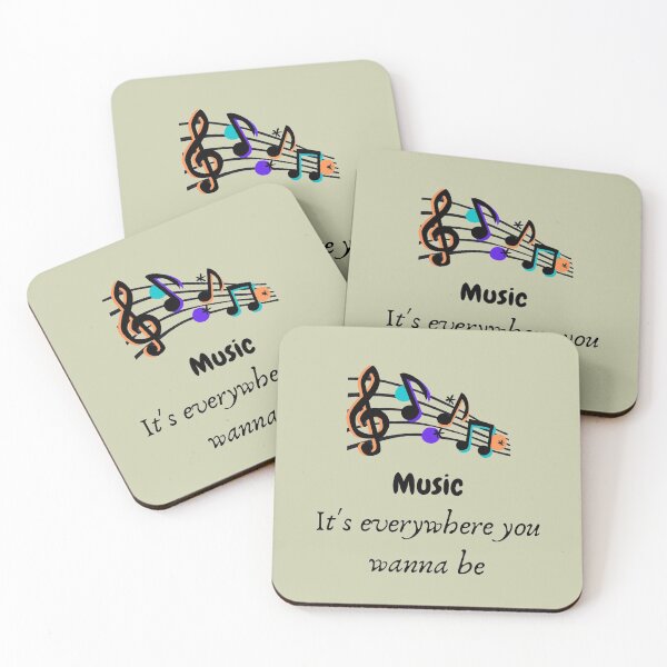 Item preview, Classic Music Stave with Inspirational Quote designed and sold by RueChiedza.