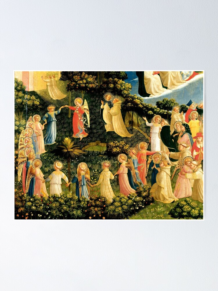 Fra Angelico Guido Di Pietro The Last Judgement The Paradise Poster By Ald1 Redbubble