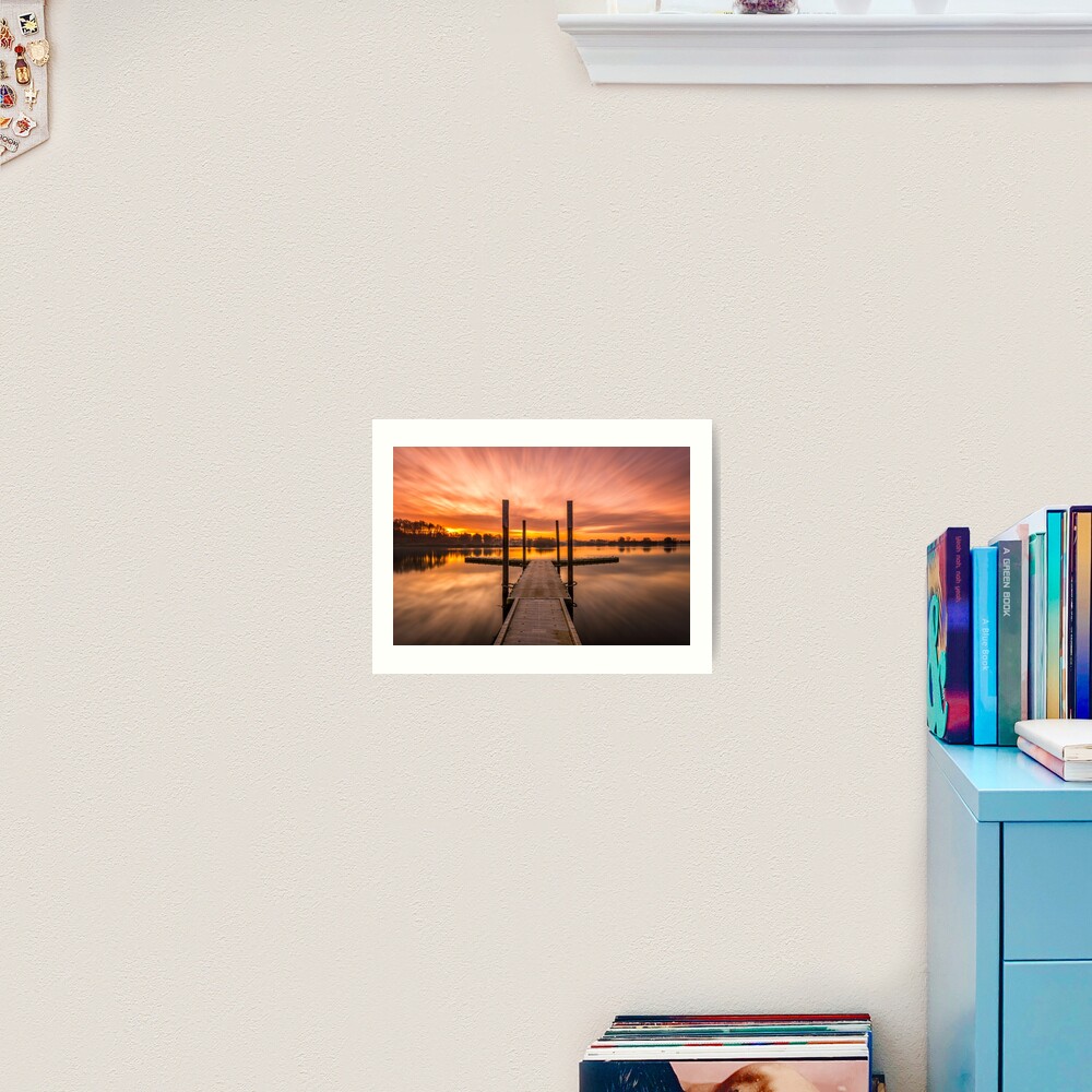 Sunrise at "Schulensmeer" in Lummen, Belgium Art Print