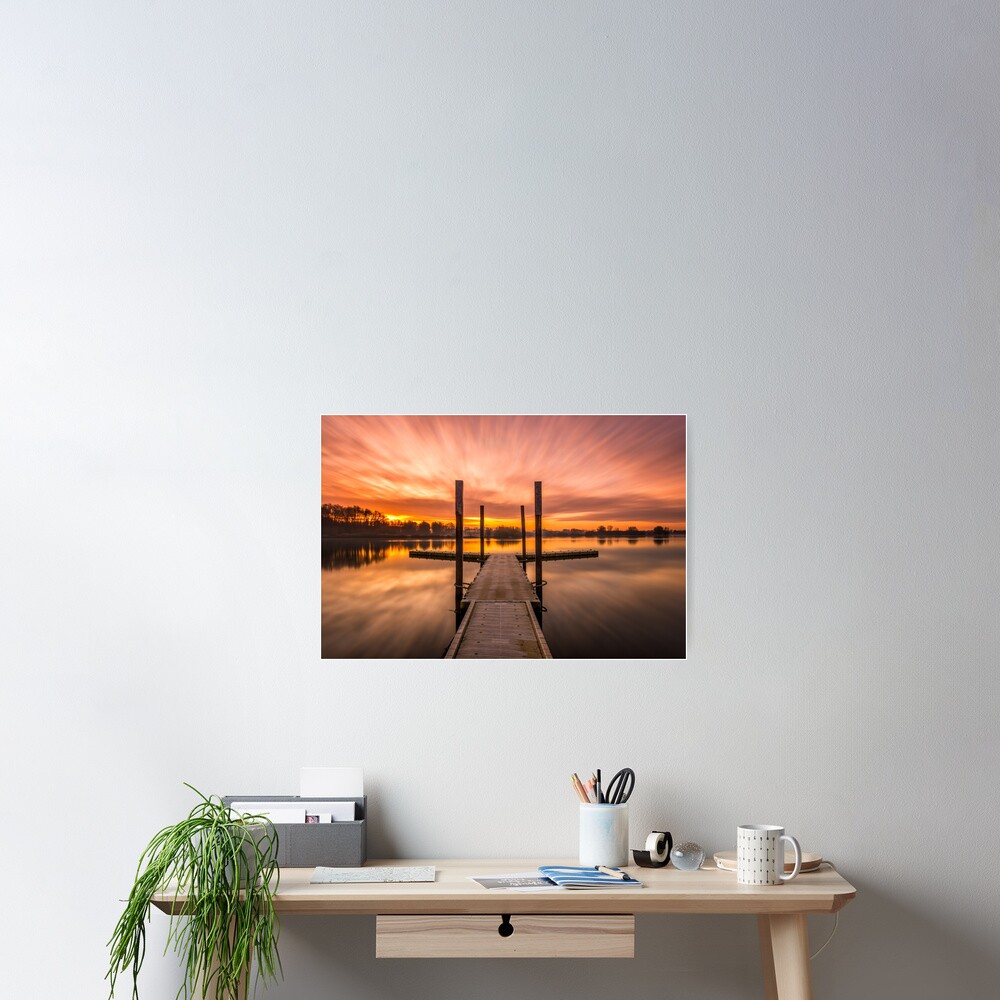 Sunrise at "Schulensmeer" in Lummen, Belgium Poster