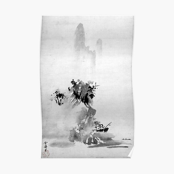 Sesshu Toyo Haboku-Sansui-Landschaft Poster