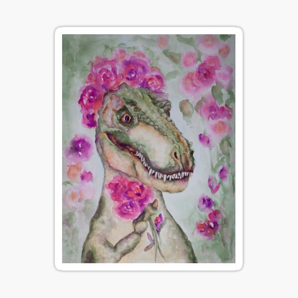 T-resas Floral Portrait Sticker