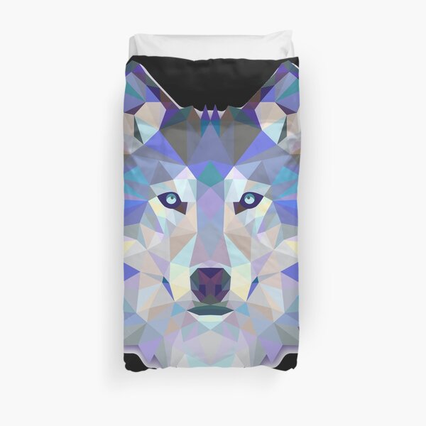 Cool Colorful Wolf Duvet Cover