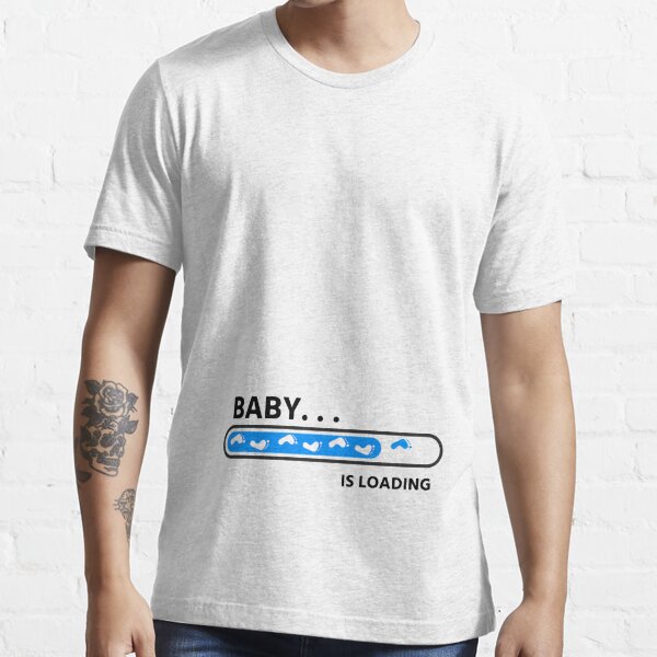 Baby loading, Funny Maternity Peeking Out Maternity T-shirt Essential T- Shirt for Sale by wabeen