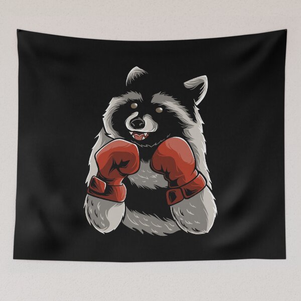 Item preview, raccoon boxing designed and sold by gomskyartstudio.