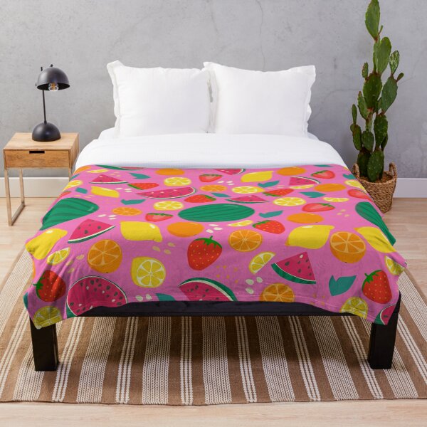 Item preview, Fruit Summer Pattern Pink Background designed and sold by tlemskaya.