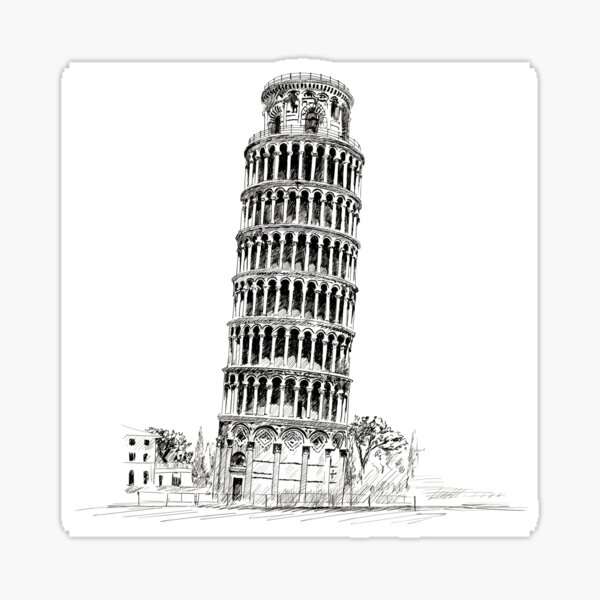 Leaning Tower of Pisa 1870 Drawing Photograph by Phil Cardamone - Fine Art  America