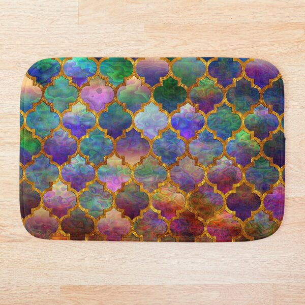 Arabic moroccan mosaic pattern Bath Mat