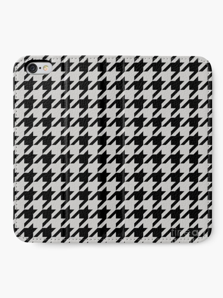 houndstooth david jones black and white pattern iPhone Wallet for