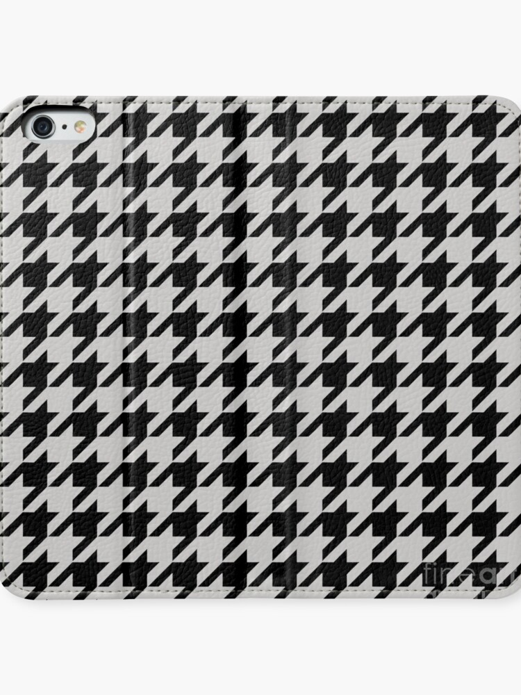 houndstooth david jones black and white pattern iPhone Wallet for