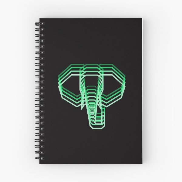 Item preview, Green Emerald Jade Neon Rainbow Elephant Pet Funny Happy Sarcastic Cute Inspirational Spiritual Animal Birthday Gift designed and sold by EpsilonEridani.