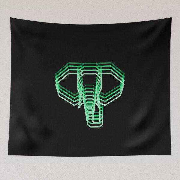 Item preview, Green Emerald Jade Neon Rainbow Elephant Pet Funny Happy Sarcastic Cute Inspirational Spiritual Animal Birthday Gift designed and sold by EpsilonEridani.