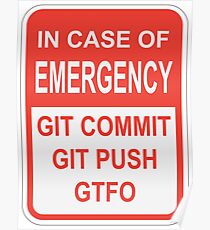 Git Emergency Poster