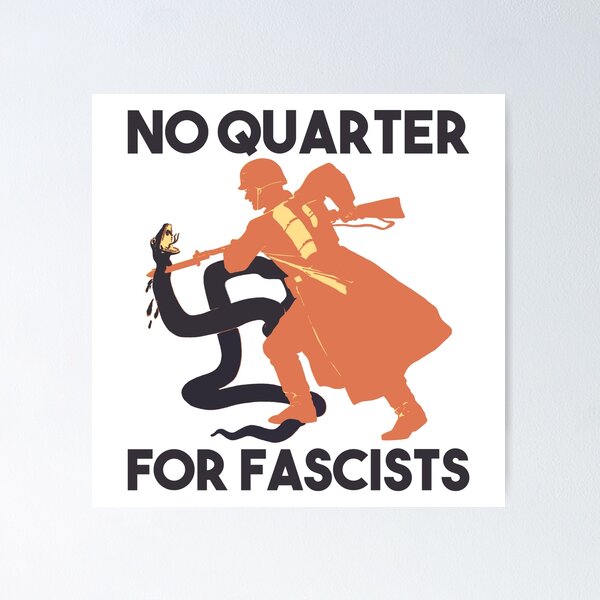 Item preview, No Quarter For Fascists designed and sold by RadicalPrintsByCas.
