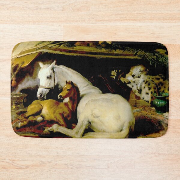 Item preview, THE ARAB TENT : Vintage 1866 Edwin Landseer Mare and Foal Print designed and sold by posterbobs.