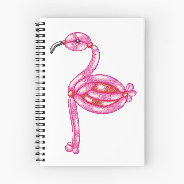 Item preview, Pink flamingo balloon twisting inpsired pointillism drawing designed and sold by MitoP.