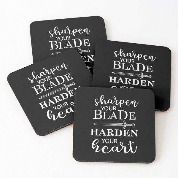 The Cruel Prince Jude Duarte Sharpen your blade, harden your heart Coasters (Set of 4)