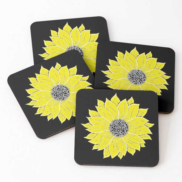 Item preview, Sunflower Abstract with a Black Outline designed and sold by FloWynn.