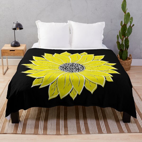 Item preview, Sunflower Abstract with a Black Outline designed and sold by FloWynn.