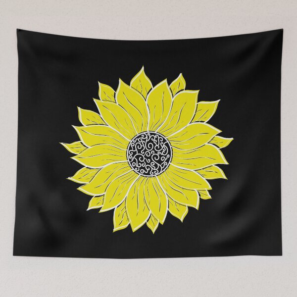 Item preview, Sunflower Abstract with a Black Outline designed and sold by FloWynn.