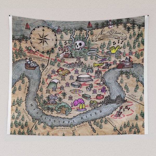 Item preview, New Orleans Treasure Map designed and sold by vilemedia.