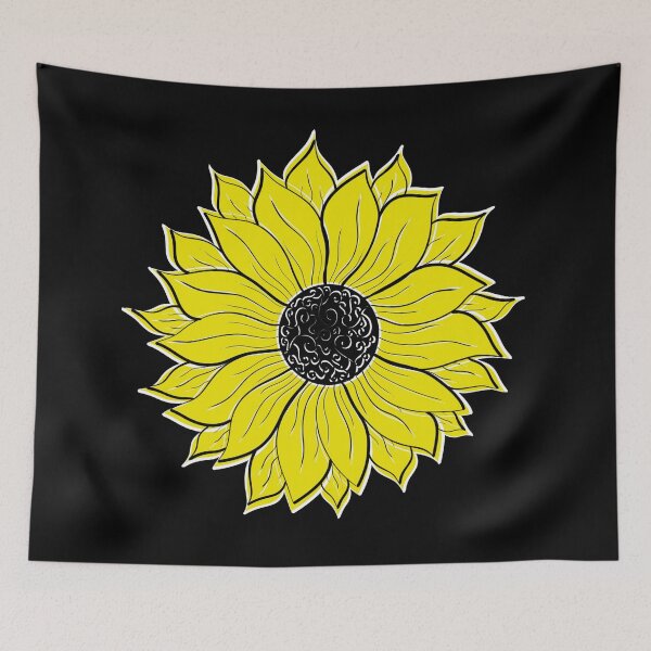 Item preview, Sunflower Abstract with a White Outline designed and sold by FloWynn.