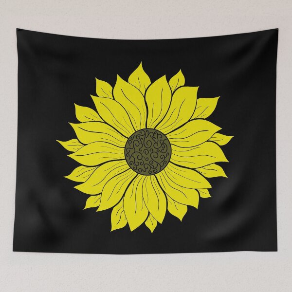 Item preview, Sunflower Black Swirl designed and sold by FloWynn.