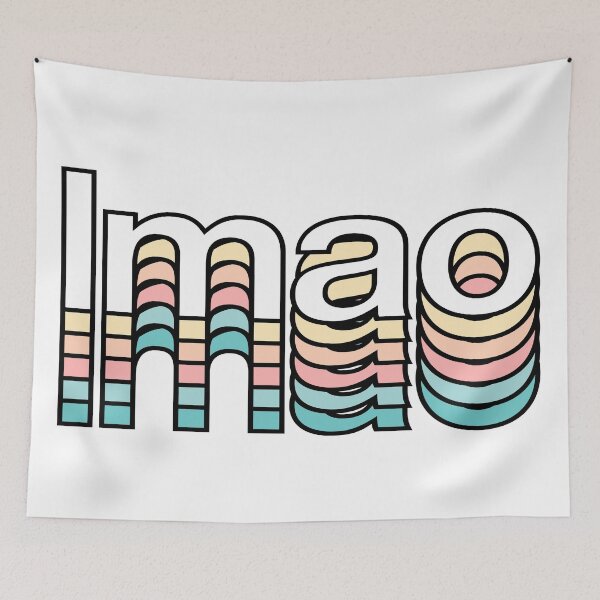 Item preview, Lmao Pastel Retro Aesthetic Modern Typography designed and sold by Fashionmonger.