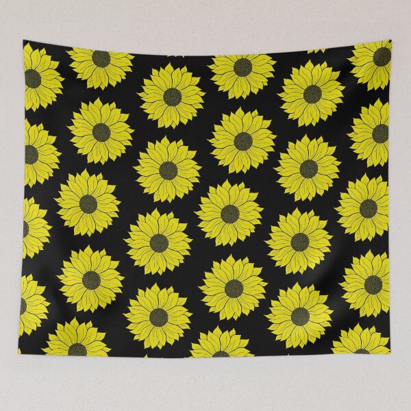 Item preview, Sunflower Pattern On Black designed and sold by FloWynn.
