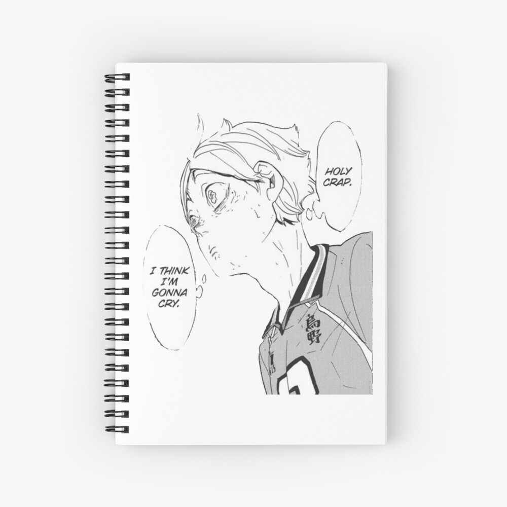 Suga I Think I M Gonna Cry Haikyuu Manga Cap Spiral Notebook By Joojlia Redbubble