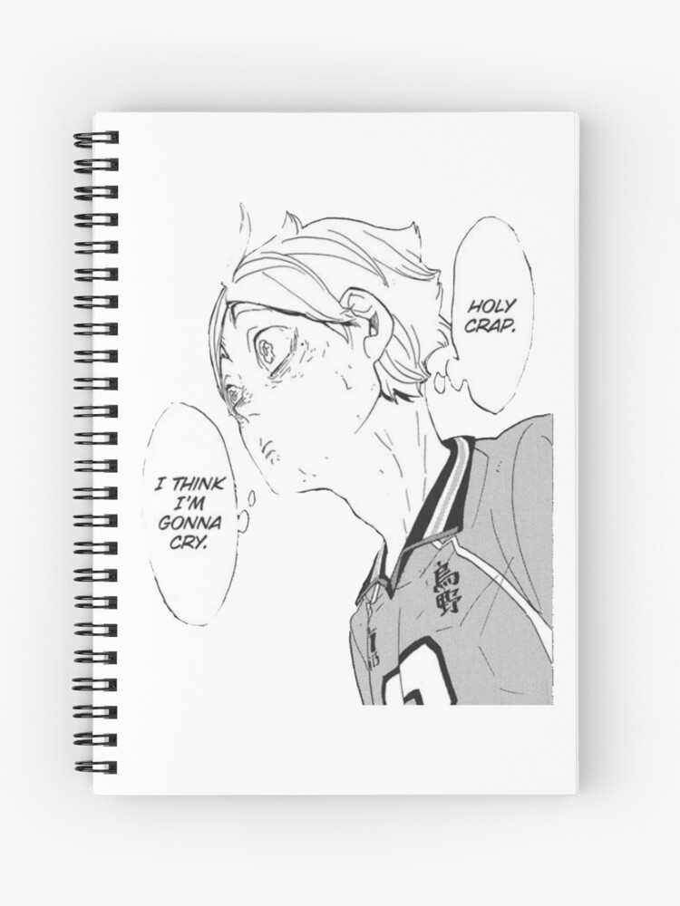 Suga I Think I M Gonna Cry Haikyuu Manga Cap Spiral Notebook By Joojlia Redbubble