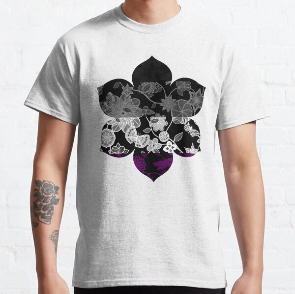 Butterfly Garden, Pride Flag Series - Asexual Classic T-Shirt