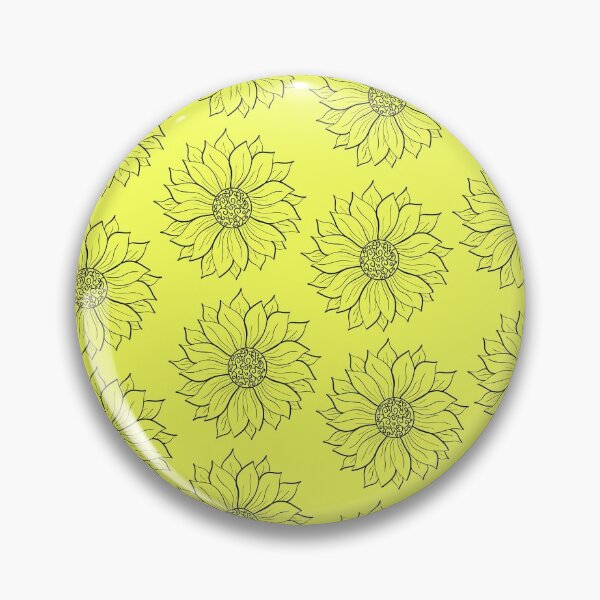 Item preview, Sunflower Line Art Pattern On Yellow designed and sold by FloWynn.