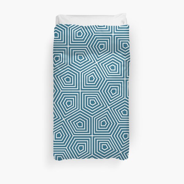 Cairo Pentagonal Tiling Blue White Duvet Cover