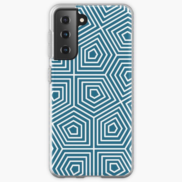 Cairo Pentagonal Tiling Blue White Samsung Galaxy Soft Case