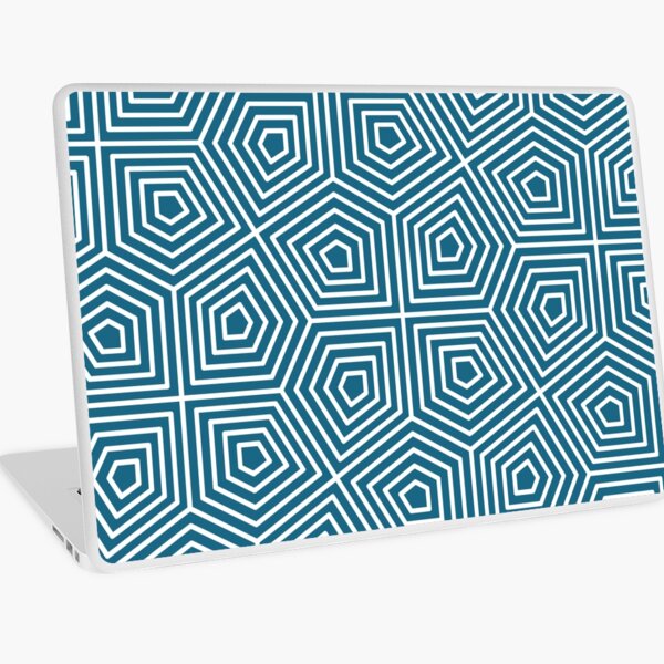 Cairo Pentagonal Tiling Blue White Laptop Skin