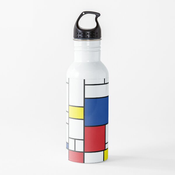 Mondrian Minimalist De Stijl Modern Art II © fatfatin Water Bottle