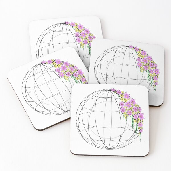 Item preview, Wire Frame Globe with Colourful Flowers designed and sold by niccdefilippis.