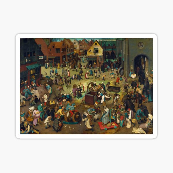 Item preview, The Fight Between Carnival and Lent by Pieter Bruegel the Elder (1559) designed and sold by allhistory.