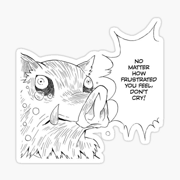 Casquette Inosuke Crying Demon Slayer Manga Sticker