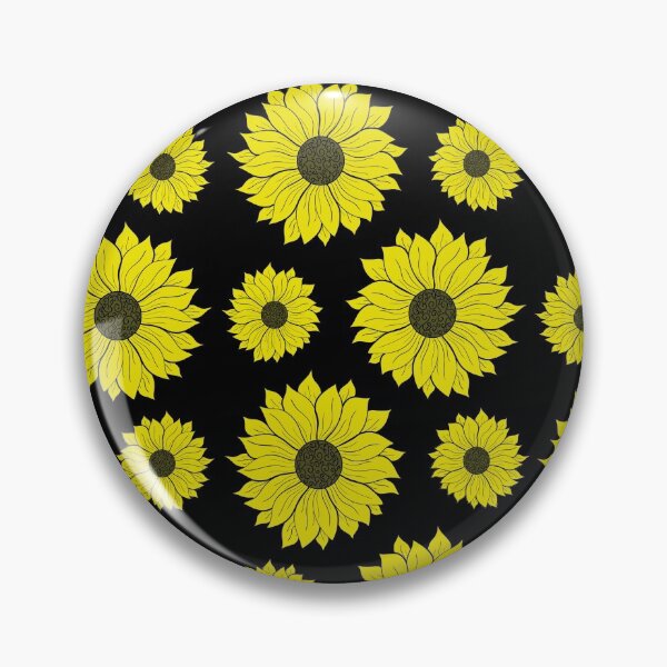 Item preview, Double Sunflower Pattern On Black designed and sold by FloWynn.