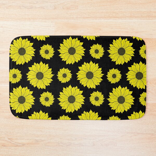 Item preview, Double Sunflower Pattern On Black designed and sold by FloWynn.