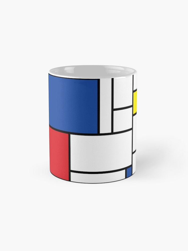 Thumbnail 4 of 6, Coffee Mug, Mondrian Minimalist De Stijl Modern Art II © fatfatin designed and sold by fatfatin.
