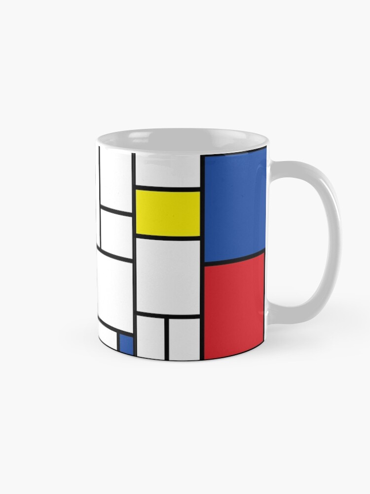 Thumbnail 5 of 6, Coffee Mug, Mondrian Minimalist De Stijl Modern Art II © fatfatin designed and sold by fatfatin.