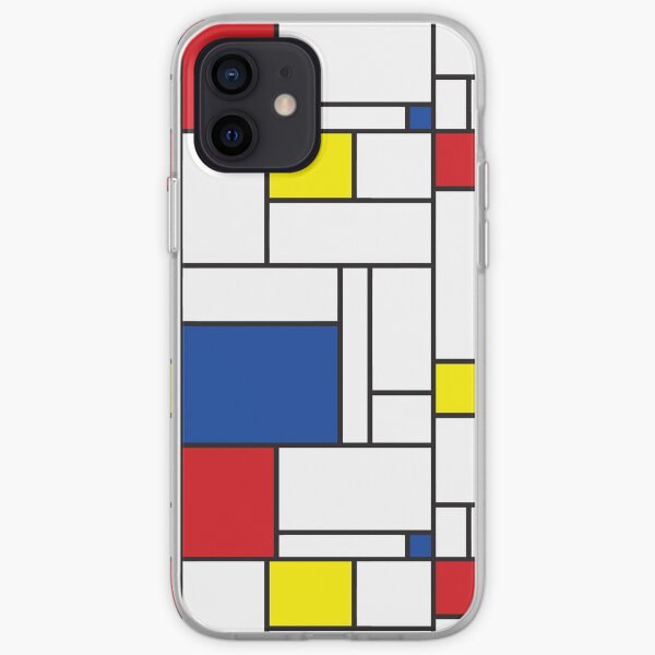 Mondrian Minimalist De Stijl Modern Art II © fatfatin iPhone Soft Case